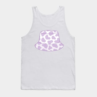 Pastel purple cow print bucket hat Tank Top